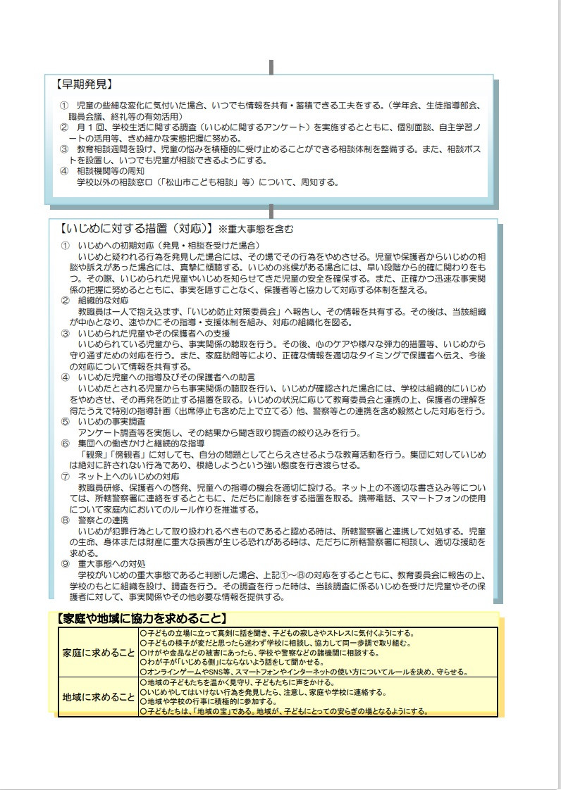 いじめ防止②